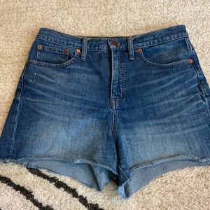 Madewell High Rise cutoff denim jean short